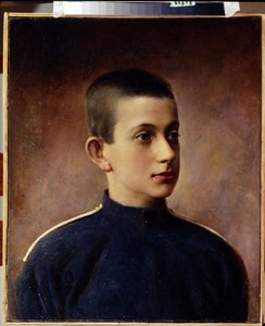 Portret wielkiego księcia Konstantina Nikołajewicza Rosji (1827-1892). (Portret Wielkiego Księcia Konstantego Nikołajewicza Rosji). Portret nastolatka. Obraz Iwana Aleksiejewicza Tyurina (1824-1904), olej na płótnie. XIX-wieczna sztuka rosyjska. Kraj centr autorstwa Ivan Alekseevich Tyurin