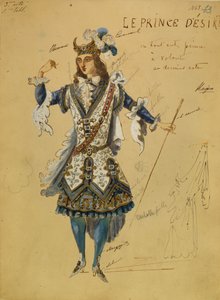 Projekt kostiumu do baletu Śpiąca królewna P. Czajkowskiego, 1890 autorstwa Ivan Alexandrovich Vsevolozhsky