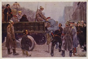 Aresztowanie rosyjskich generałów podczas rewolucji lutowej 1917 r. autorstwa Ivan Alexeyevich (after) Vladimirov