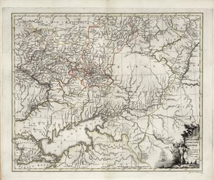 Ogólna mapa guberni azowskiej, 1782 r. autorstwa Ivan Ivanovich Islenyev