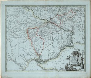 Ogólna mapa guberni Noworosyjskiej, 1779 r. autorstwa Ivan Ivanovich Islenyev