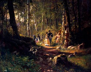 Spacer po lesie, 1869 autorstwa Ivan Ivanovich Shishkin