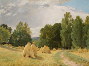 ""Meules de foin a Preobrajenskoie, Russie"" (Stóg siana, Preobrazhenskoe) Peinture d