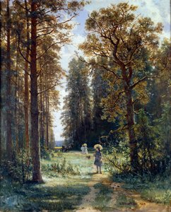 Ścieżka przez las Rozliczenie krajobrazu w lesie. Obraz Iwana Iwanowicza Szyszkina (1832-1898) 1880 Petersburg, Ermitaż autorstwa Ivan Ivanovich Shishkin