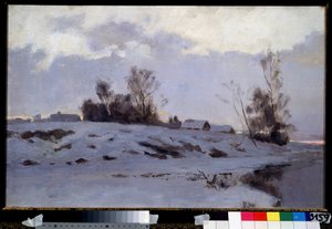 Wczesna wiosna. Obraz Iwana Iwanowicza Jendogurowa (1861-1898), olej na płótnie, XIX-wieczna sztuka rosyjska. Państwowa Galeria Tretiakowska, Moskwa. autorstwa Ivan Ivanovich Yendogurov