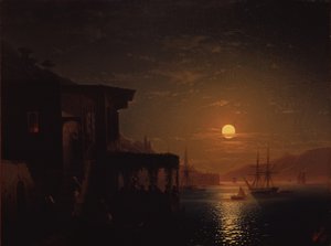 Konstantynopol wieczorem, 1882 autorstwa Ivan Konstantinovich Aivazovsky