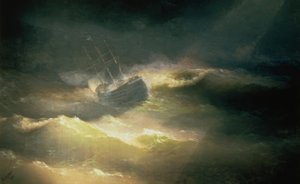 Statek Maria „w burzy” autorstwa Ivan Konstantinovich Aivazovsky