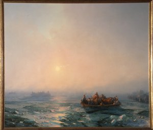 Lód dryfujący po Dnieprze, 1872 autorstwa Ivan Konstantinovich Aivazovsky