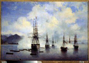 Lądowanie generała Nikołaja Nikołajewicza Rajewskiego w Subaszy (Ukraina) w lipcu Epizod podboju Kaukazu. Obraz Iwana Konstantinowicza Aiwazowskiego (Ivan Konstantin autorstwa Ivan Konstantinovich Aivazovsky