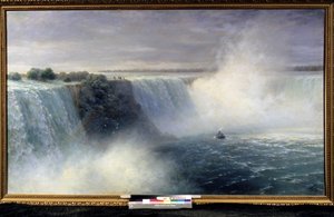 "Wodospad Niagara" Obraz Iwana Aiwazowskiego (1817-1900) 1892 Narodowe Muzeum Sztuki Republiki Białoruskiej, Mińsk autorstwa Ivan Konstantinovich Aivazovsky