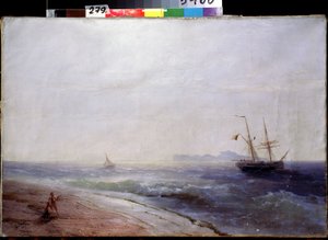 Líle de Tzapri (Włochy) (Tzapri Islandia). Peinture de Ivan Konstantinovich Aivazosky (Ivan Konstantinovich Aivazovsky autorstwa Ivan Konstantinovich Aivazovsky