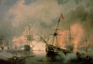 Bitwa pod Navarino, 20 października 1827 r. autorstwa Ivan Konstantinovich Aivazovsky