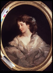 Portret Aleksandry Czelischowej. (Portret A. Chelischevy). Obraz Ivana Kosmicha Makarova (1822-1897), olej na płótnie, ok. 1860 r. Sztuka rosyjska, portret z XIX wieku. Państwowa Galeria Tretiakowska, Moskwa.