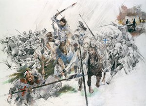 Bitwa pod Flodden Field, 1513, c1990-2010. autorstwa Ivan Lapper