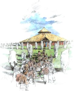 Uroczysta procesja w Avebury autorstwa Ivan Lapper