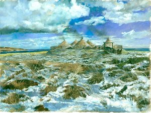 Osada z epoki żelaza w Scarborough, ok. V wiek p.n.e., ok. 1990-2010 autorstwa Ivan Lapper