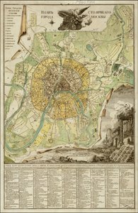Mapa Moskwy z 1789 roku autorstwa Iwana Marczenkowa autorstwa Ivan Marchenkov
