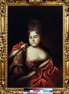 Portret wielkiej księżnej Natalii Aleksiejewny Rosji (1673-1716), siostry cara Piotra Wielkiego (1672-1725) (Portret wielkiej księżnej Natalii Aleksiejewny, siostry cara Piotra Wielkiego). Obraz Ivana Nikiticha Nikitina (Nikitin) (około 1680-po 1