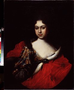 Portret cesarzowej Praskovii Iwanowny (1694-1731), siostrzenicy Piotra I Le Granda (1672-1725) i córki Iwana V (1666-1696). (Portret Carevny Praskovya Ivanovny, siostrzenicy Piotra Wielkiego). Peinture de Ivan Nikitich Nikitin (Nikitine) (wers 1680-apre