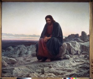 Chrystus na pustyni autorstwa Ivan Nikolaevich Kramskoy