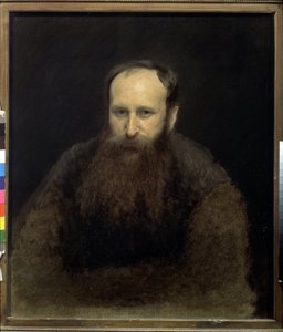 Portret artysty Wasilija Vereshchagin (1842-1904) (Portret artysty V.Verschagin). obraz Iwana Nikołajewicza Kramskoja (1837-1887), olej na płótnie autorstwa Ivan Nikolaevich Kramskoy