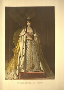 Portret koronacyjny cesarzowej Marii Fiodorowny, księżnej Dagmar z Danii z alby koronacyjnej autorstwa Ivan Nikolaevich Kramskoy