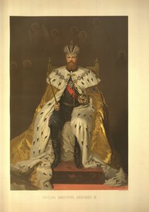 Portret koronacyjny cesarza Aleksandra III z albumu koronacyjnego, 1883 autorstwa Ivan Nikolaevich Kramskoy