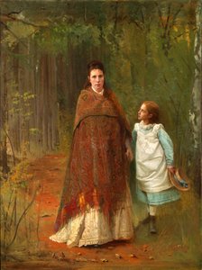 W parku. Portret żony i córki artysty, 1875