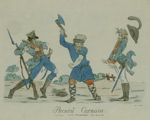 Rosyjska Scaevola, z Syn Otechestva (Syn Ojczyzny) 1812 (pióro i atrament z wc na papierze) autorstwa Ivan Nikolayevich Terebenev