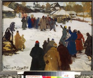 Walka na rysunki. (Walka na pięści), ok. 1910 (tempera na tekturze)