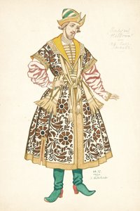 Projekt kostiumu do opery „Narzeczona carska” N. Rimskiego-Korsakowa, 1930 autorstwa Ivan Yakovlevich Bilibin