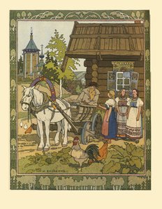 Ilustracja do bajki Pióro Finisty Sokoła, 1901-1902 autorstwa Ivan Yakovlevich Bilibin
