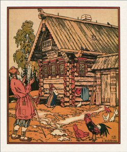Ilustracja do Bajki o rybaku i rybie, 1933 autorstwa Ivan Yakovlevich Bilibin