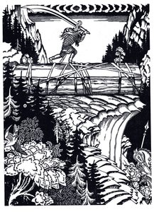 Ilya Muromets i Svyatogor, 1934 autorstwa Ivan Yakovlevich Bilibin