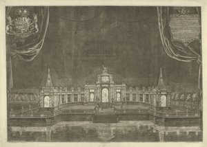 Iluminacja teatru w Hadze przed pokojem w Akwizgranie, 1749 autorstwa Iven Besoet