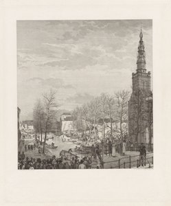 Zniszczenia na Steenschuur po katastrofie prochu w Leiden, 1807