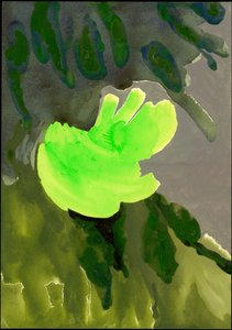 Kensington Gardens Series: Kaskada liści, 2007 (media mieszane na papierze)