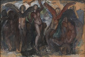 Kompozycja figur z Bachantkami autorstwa J.A. Jerichau