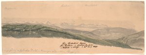 Z Koldekind ligeop z Lundene w dolinie Norde Oure w Valdres w Norwegii autorstwa Johan Christian Dahl