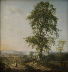 Krajobraz z wielkim drzewem autorstwa Johan Christian Dahl