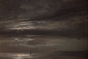 Światło księżyca nad morzem autorstwa Johan Christian Dahl