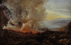 Erupcja Wezuwiusza autorstwa Johan Christian Dahl