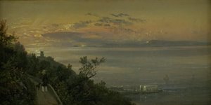 Widok ze wzgórz nad Castellamare w Neapolu autorstwa Johan Christian Dahl