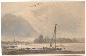 Widok na Łabę w pobliżu Drezna autorstwa Johan Christian Dahl