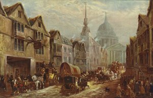 Wejście do La Belle Sauvage Inn Yard, Ludgate Hill, Londyn