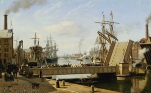 Widok Kopenhagi z Knippelsbro, 1882 autorstwa J.E. Carl Rasmussen