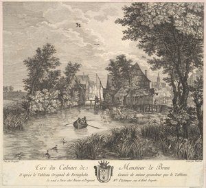 Pejzaż rzeczny po obrazie w gabinecie pana Poullaina, 1780. autorstwa JF Borgnet