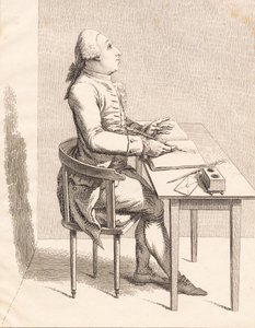 Pan przy biurku autorstwa J.F. Clemens