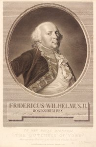 Fryderyk Wilhelm II, król Prus autorstwa J.F. Clemens