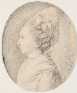 Portret kobiety. Profil po lewej autorstwa J.F. Clemens